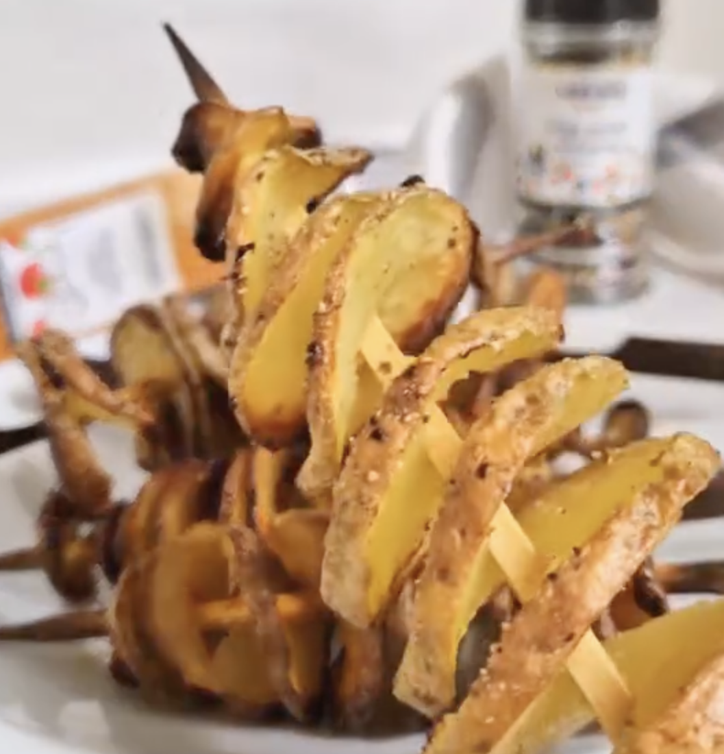 Patate a spirale con paprika forte e pepe misto